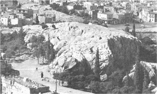 The Areopagus, meeting place of the council before whom Paul preached at Athens.