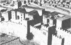 The Hasmonean palace, originally built by Hyrcanus I; part of M Avi-Yonah’s Jerusalem Temple Model (W. S. LaSor)